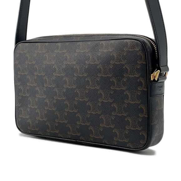 Celine Triomphe Messenger Bag Medium Shoulder Black - Picture 2 of 15